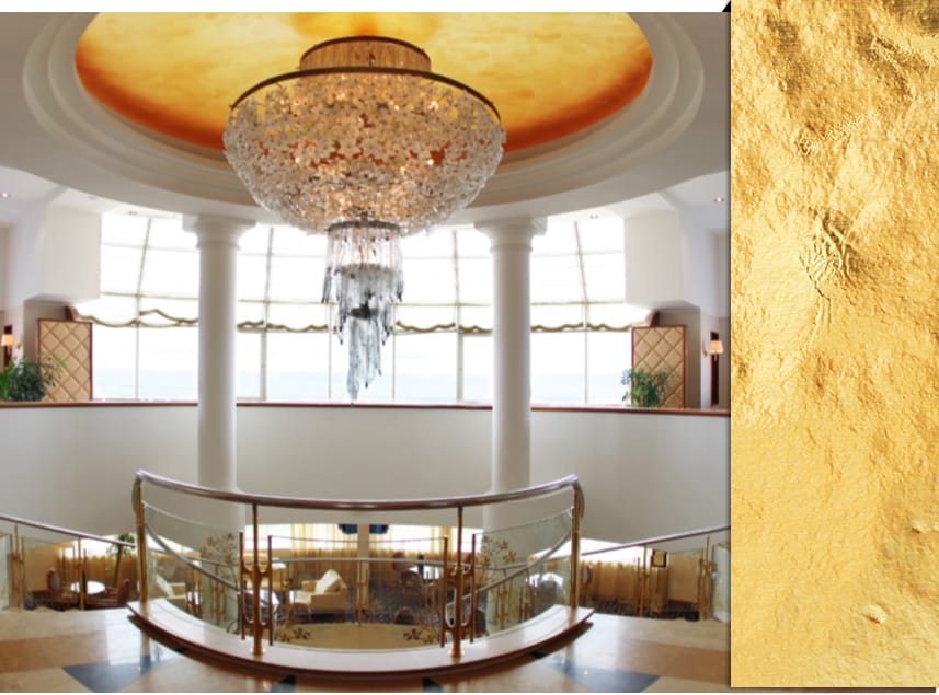 Gold-Leafing Midas Wall Texture Design